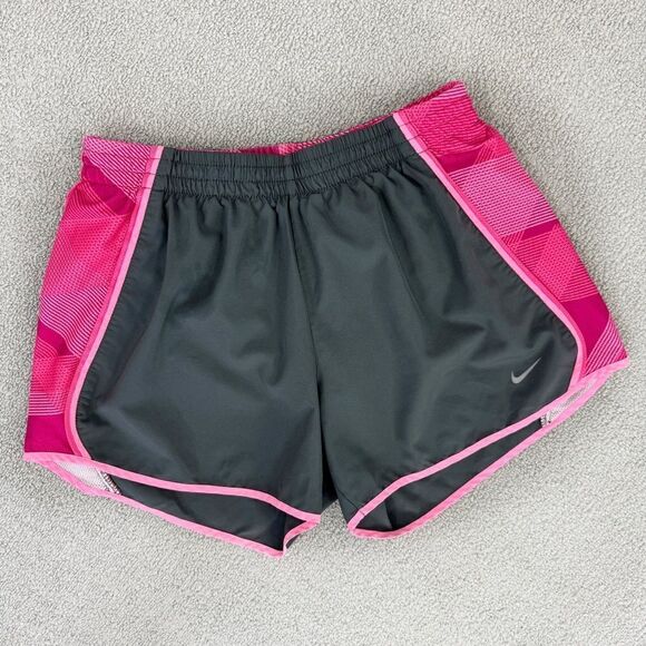 Nike Dri Fit Tempo Running Shorts Gray Pink Womens Small - Picture 1 of 9
